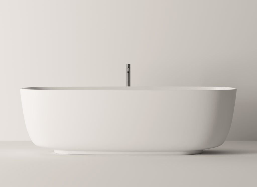 Alice Ceramica Gentle Badewanne 175x75 freistehend, weiß Solysand, ovale Form